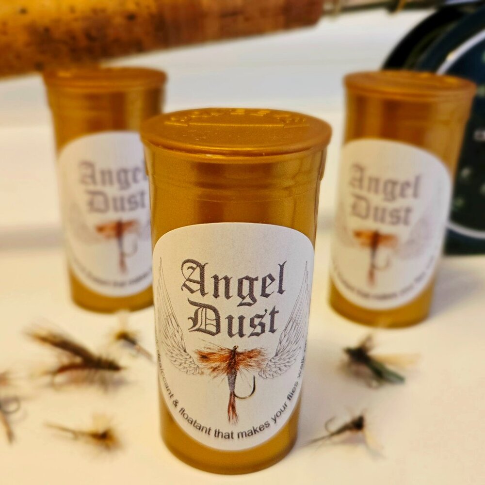 ANGEL DUST dry fly ⋆BEST⋆ Floatant & Desiccant shake powder Drying +HYDROPHOBIC!